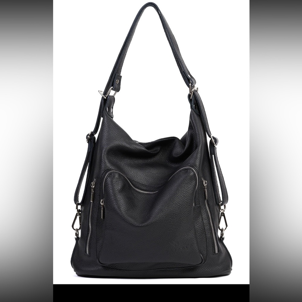Black convertible backpack